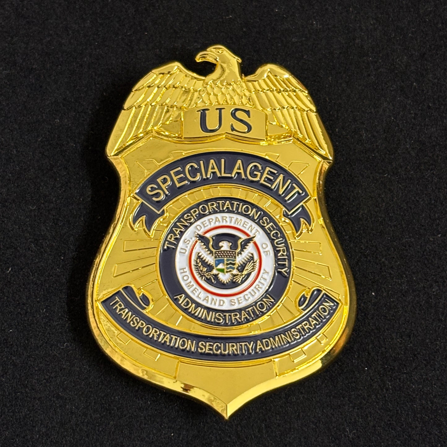 3 TSA US Transportation Security Administration Badge Set Replika Filmrequisiten
