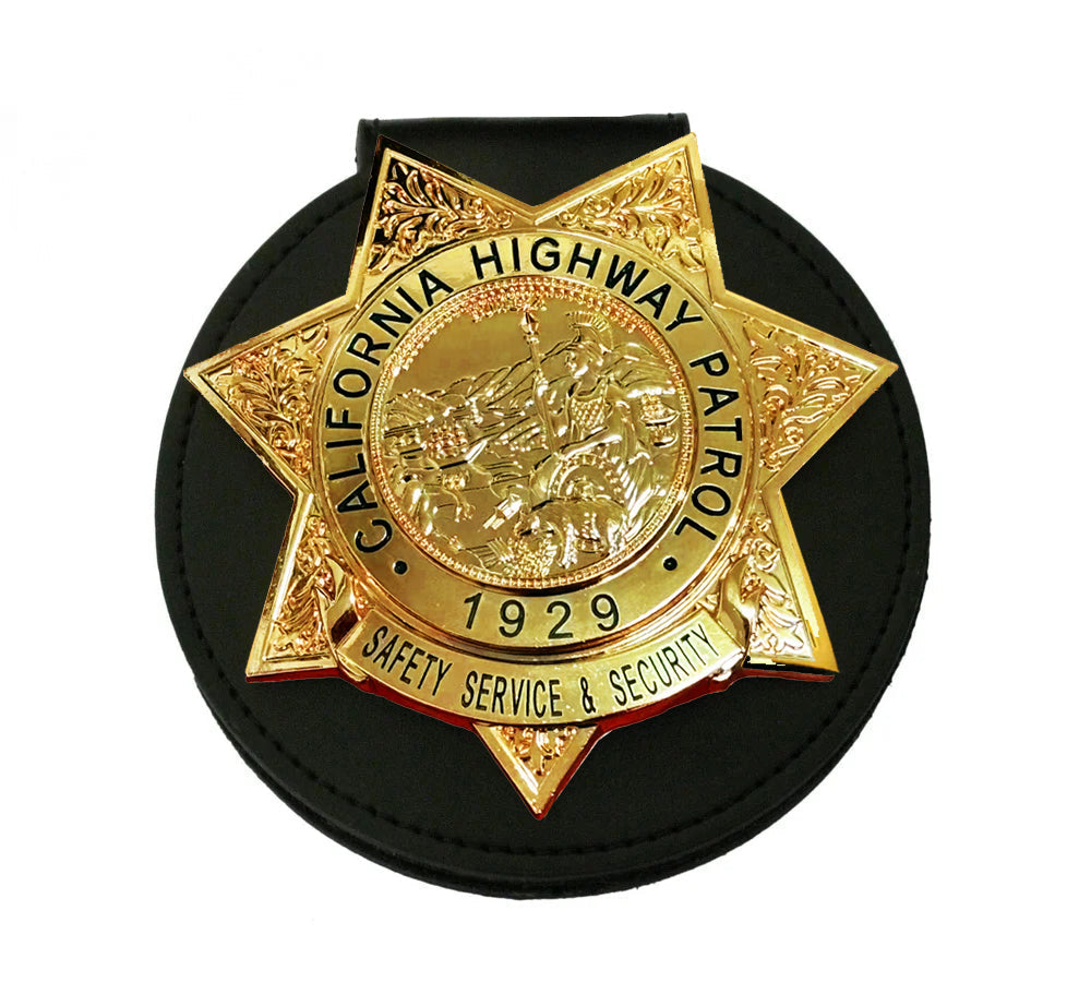 US CHP SAFETY SERVICE &amp; SECURITY California Highway Patrol Badge Replik, Filmrequisiten, anpassbare Nummer