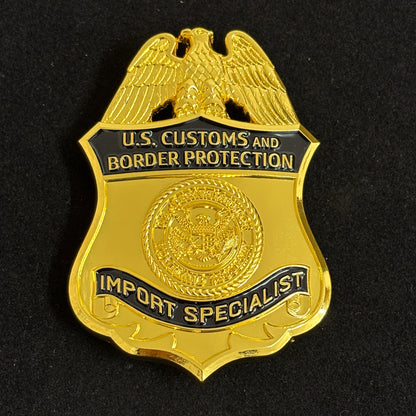 US Import Specialist Badge CBP Replika Filmrequisiten
