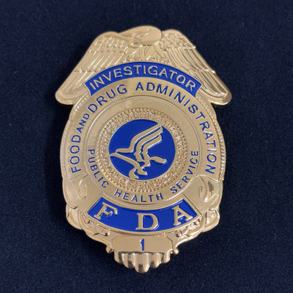Replika des FDA-Abzeichens eines US-Ermittlers, Filmrequisiten Nr. 1