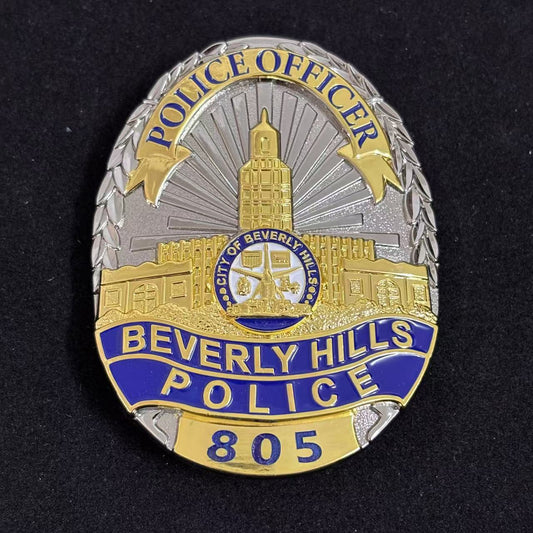 Insigne d'officier de police de Beverly Hills avec le numéro 805