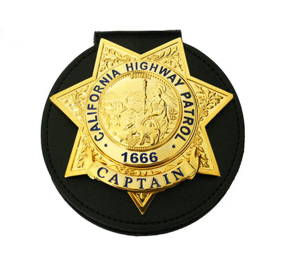 Réplique de l'insigne du capitaine de la California Highway Patrol, accessoire de film, numéro personnalisable