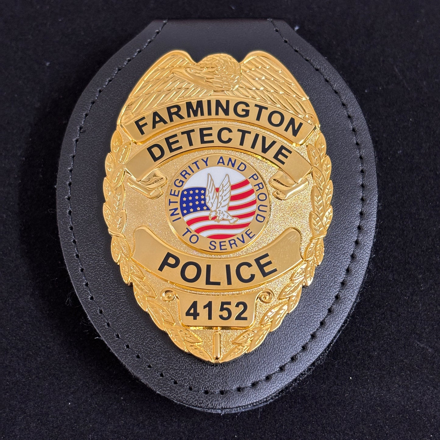 Farmington Detective Police Badge Nr. 4152 Replika Filmrequisiten