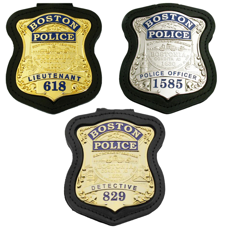 3 Boston Police Badge Replica Movie Props