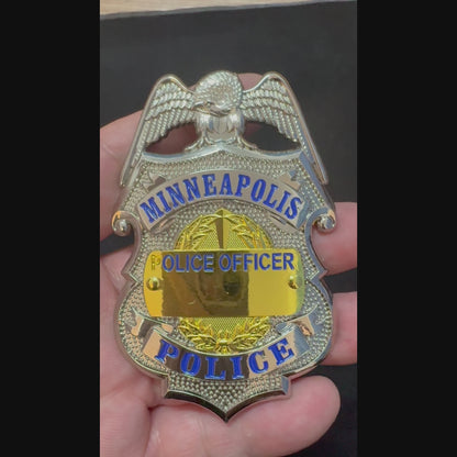 US MPD Minneapolis Police Officer Badge Replica Movie Props Customize