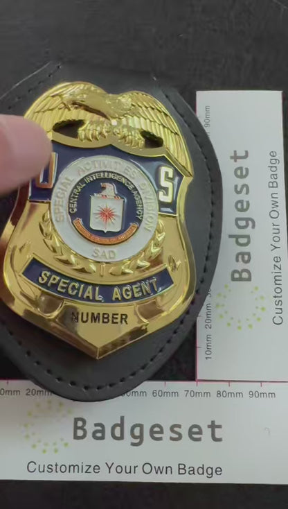 Special Activities Division Special Agent BADGE Replica Movie Props
