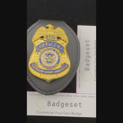 U.S.Transportation Security Administration Officer Badge Customize Number movie props