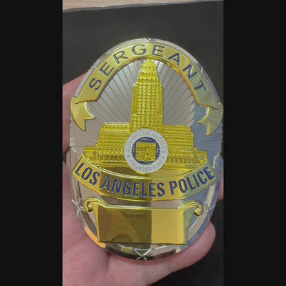 LAPD ロサンゼルス巡査部長 警察署バッジ レプリカ 映画小道具 カスタマイズ可能な番号