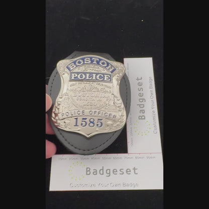 ボストン警察官 映画小道具バッジ 番号1585