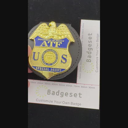 US ATF Special Agent Badge Customize Number Replica Movie Props