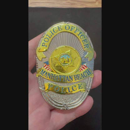 POLICE Officer Manhattan Beach Badge Movie prop badges