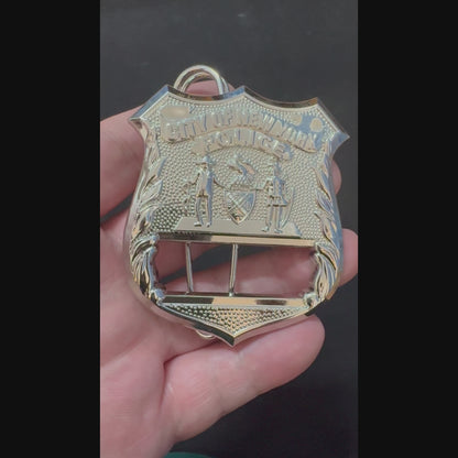 Réplica de la placa/gorra de la policía de Nueva York (NYPD), utilería de película, número personalizable