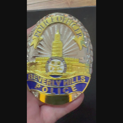 US Beverly Hills Detective Police Badge Replica Movie Props Customizable number