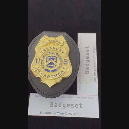 US Investigator Treasury Department  Badge Customizable Number
