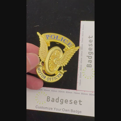 POLICE MOTOR OFFICER Badge Movie Props