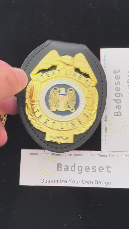 U.S. NSA Customizable Number & Name Badge Replica Movie Props