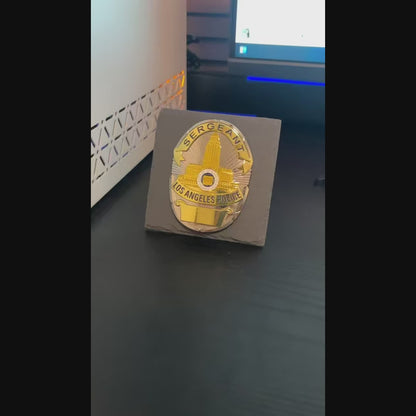 LAPD Sergeant badge Desk Decor,Law Enforcement Award & Recognition Collectible gifts retirement memorial