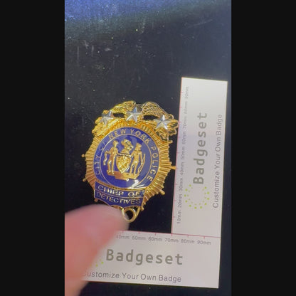 NYPD New York Police Badge Replica Movie Props 3 Star