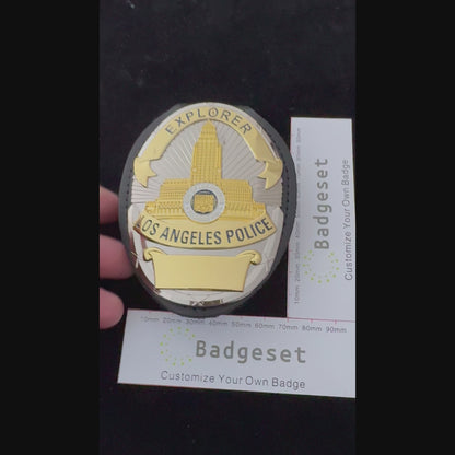 LAPD Los Angeles Explorer Police Office Badge Customizable Number