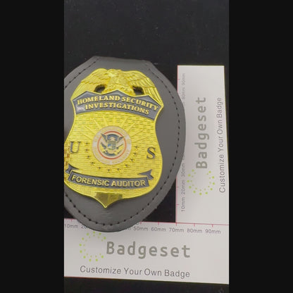 US Homeland Security Investigations Forensic Auditor HSI Replica Movie Props Badge