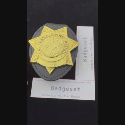 US CHP California Highway Patrol Badge Replica Movie Props Customizable Number & Name