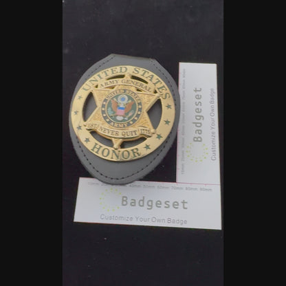 U.S. ARMY GENERAL HONOR BADGE Replica Movie Props
