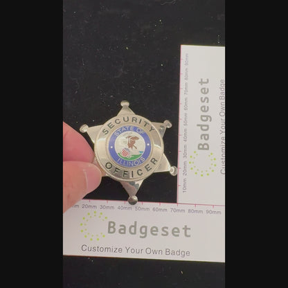 State of Lllinois Security Officer BADGE Replica Movie Props