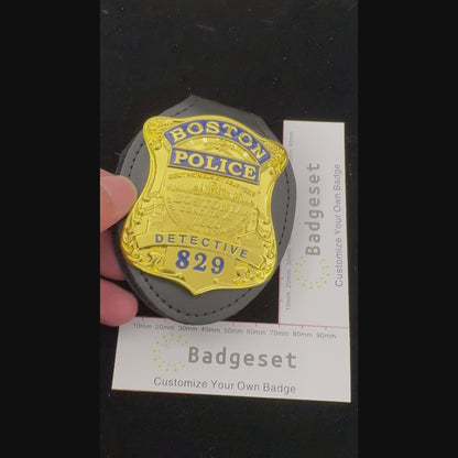 ボストン警察の刑事バッジ（番号829） 