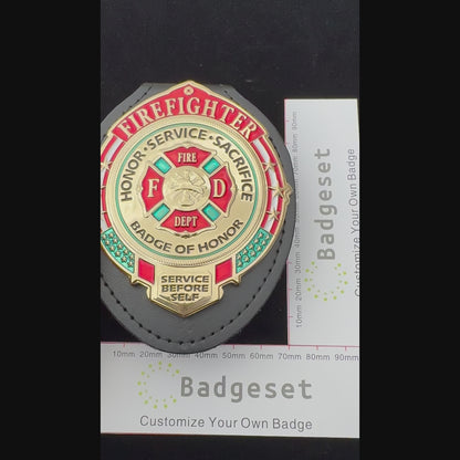 FIREFIGHTER HONOR SERVICE SACRIFICE BADGE Replica Movie Props
