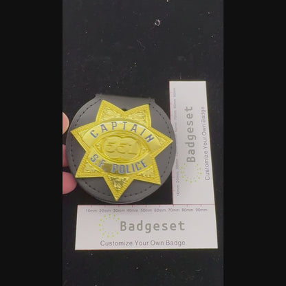 CAPTAIN S.F.POLICE BADGE Movie prop badges