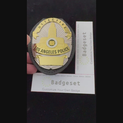 LAPD Los Angeles Detective Police Office Badge Customizable Number