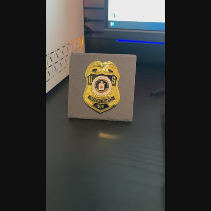 Special agent 101 badge Desk Decor,Law Enforcement Award & Recognition Collectible gifts retirement memorial