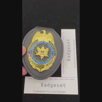 US Marshal Service Supervisory Deputy USMS Badge Replica Movie Props