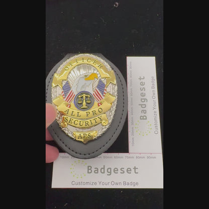 OFFICER ALL PRO SECURITY BADGE Movie prop badges