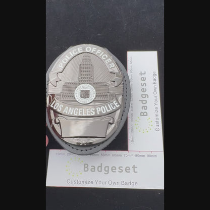 LAPD Los Angeles Police Office Customizable Number Movie prop badges