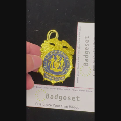 NYPD New York Police Inspector Badge Replica Cosplay Movie Props