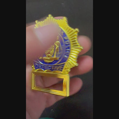 NYPD New York Police Detective Badge Replica Movie Props Customizable Number