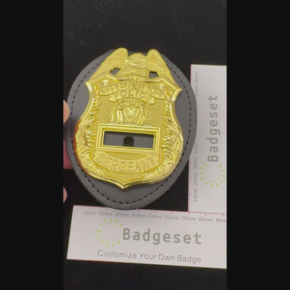 City Of New York Police Sergeant BADGE Replica Movie Props Number Customize