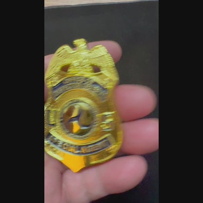 Insignia de agente especial de la película "Oficial del Inspector General de EE. UU.", réplica personalizable.