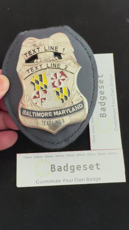 Baltimore Maryland  Badge Customizable Replica Movie Props