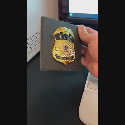 US ICE Special Agent Badge Plaques Law Enforcement Award & Recognition Collectible gifts retirement memorial