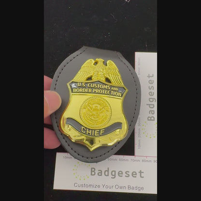 US Chief CBP Replica Badge Movie Props