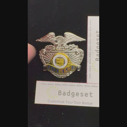 LAPD Los Angeles Police Cap Badge Hat Insignia Replica Movie Props