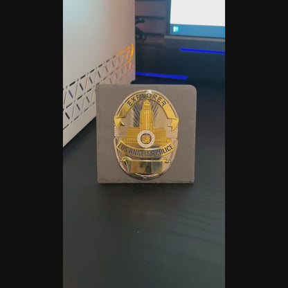 Explorer LAPD badge Desk Decor,Law Enforcement Award & Recognition Collectible gifts retirement memorial