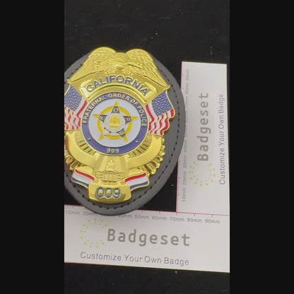 California Fraternal Order Of Police 009 Badge Replica Movie Props
