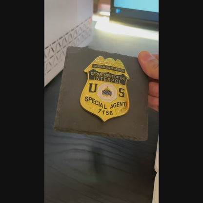 Dept of the interpol badge Plaques Law Enforcement Award & Recognition Collectible gifts retirement memorial